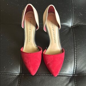 Chinese Laundry Red and Tan Heels